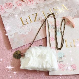 リズリサ(LIZ LISA)の☆リズリサLIZLISA☆チェーンストラップ付き☆がま口ファー財布☆新品(財布)