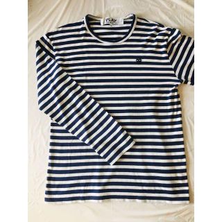 コムデギャルソン(COMME des GARCONS)の【稀少★セール！】プレイコムデギャルソン リトルハート ボーダー 長袖 Tシャツ(Tシャツ/カットソー(七分/長袖))