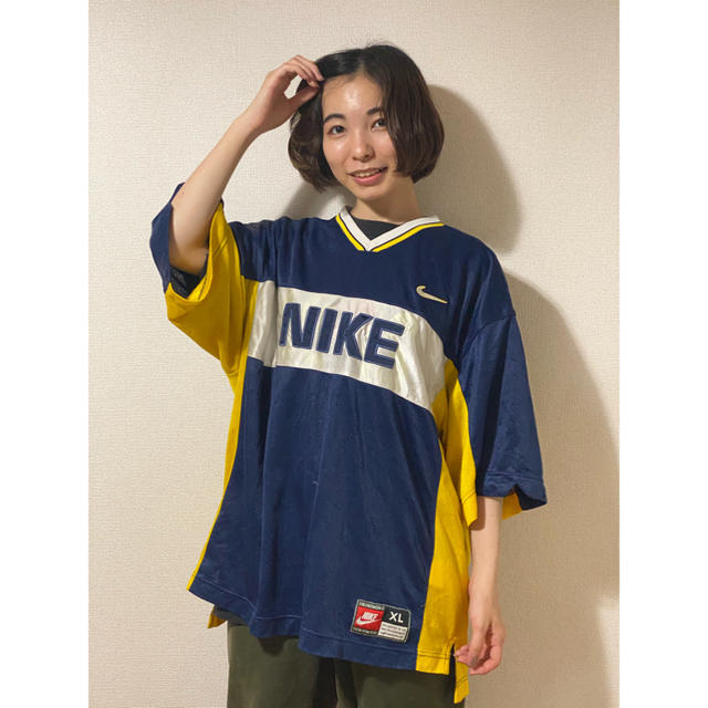 【vintage NIKE 】ミシガンカラー GAMEシャツ