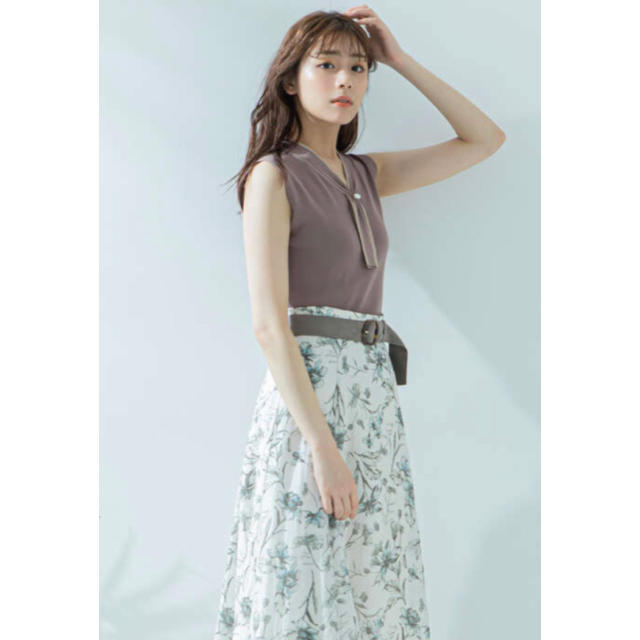 JILL by JILLSTUART(ジルバイジルスチュアート)のジルバイ　　バイカラータイトップ レディースのトップス(ニット/セーター)の商品写真