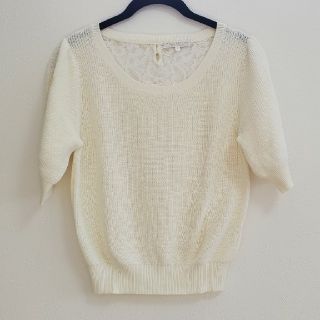 プロポーションボディドレッシング(PROPORTION BODY DRESSING)の半袖ニット　バックレース(カットソー(半袖/袖なし))