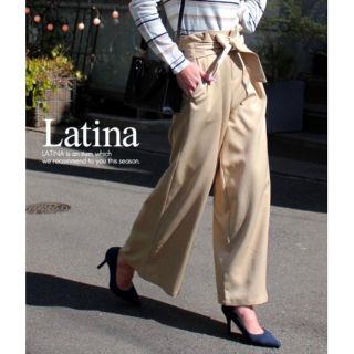 アナップラティーナ(ANAP Latina)のタグ付き新品未使用 ANAP Latina ワイドパンツ ピンク(カジュアルパンツ)