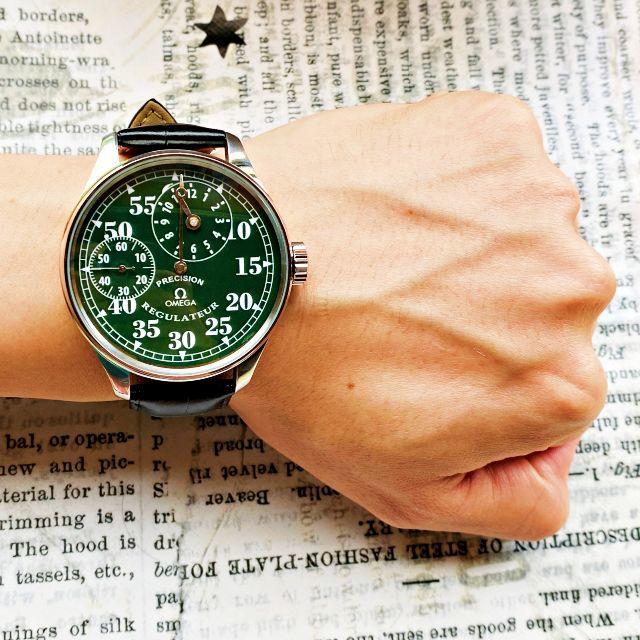 OMEGA(オメガ)の★オメガ レギュレーター!【OMEGA/手巻き】黒文字盤 裏スケ メンズ 腕時計 メンズの時計(腕時計(アナログ))の商品写真