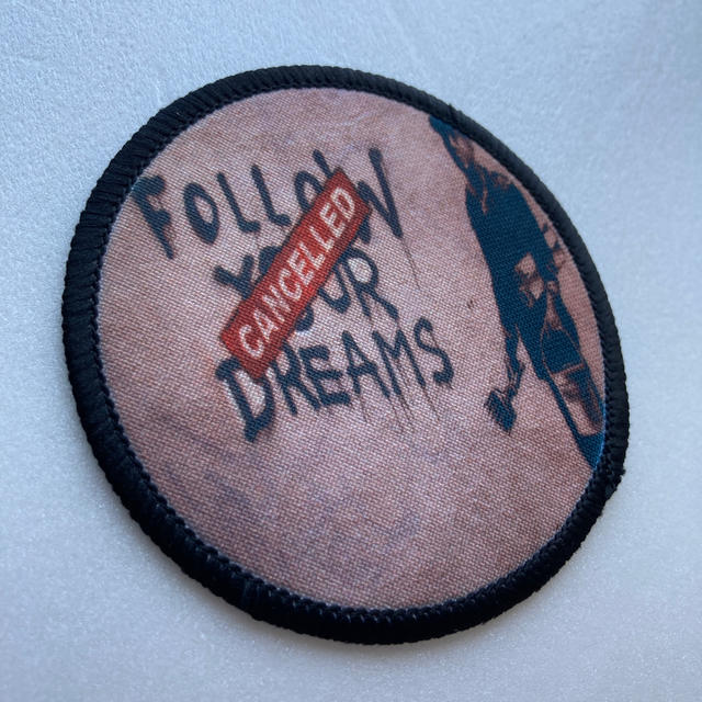 バンクシー follow your dreams cancelled ワッペン ハンドメイドの素材/材料(型紙/パターン)の商品写真