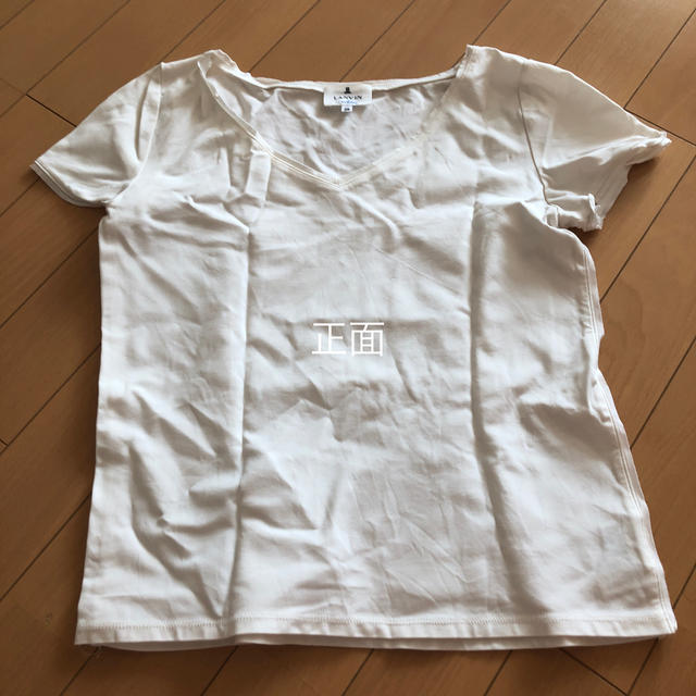 LANVIN en Bleu(ランバンオンブルー)のランバンオンブルー　白トップス レディースのトップス(Tシャツ(半袖/袖なし))の商品写真