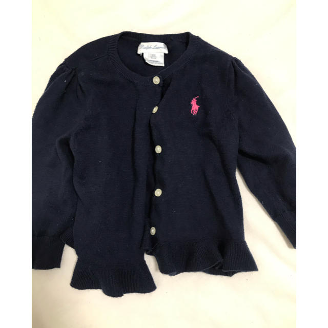 Ralph Lauren(ラルフローレン)のラルフローレン　ネイビーカーディガン　12M 80/48 キッズ/ベビー/マタニティのベビー服(~85cm)(カーディガン/ボレロ)の商品写真