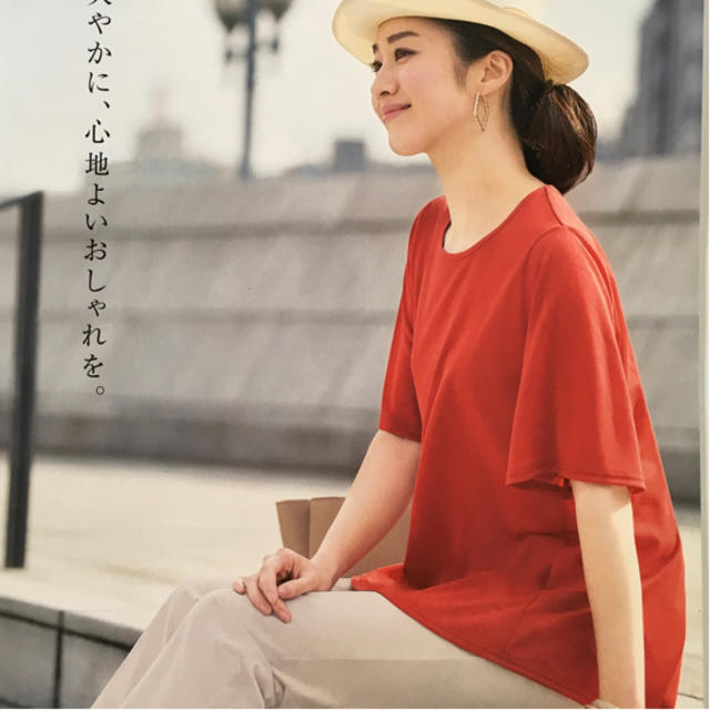 シャルレ(シャルレ)のシャルレカットソーLLサイズ、カットソー赤 メンズのトップス(Tシャツ/カットソー(半袖/袖なし))の商品写真