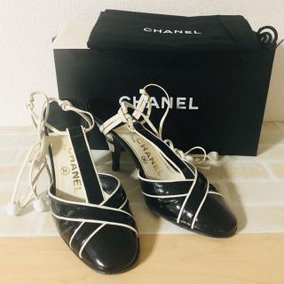 シャネル(CHANEL)の正規品〖CHANEL シャネル〗レースアップ パンプス サンダル 36 1/2(サンダル)