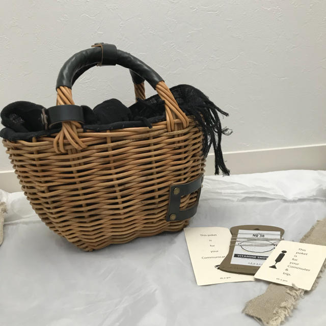 WEB限定セール 美品 エバゴス ebagos かごバッグ リネンかぶせつき