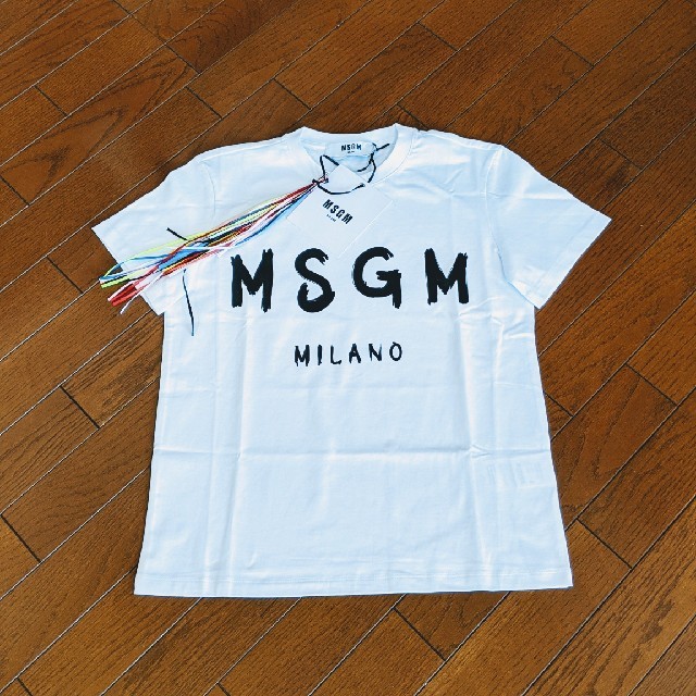 MSGM(エムエスジイエム)のMSGM レディースホワイトロゴ✨Tシャツ/新品/タグ付き レディースのトップス(Tシャツ(半袖/袖なし))の商品写真