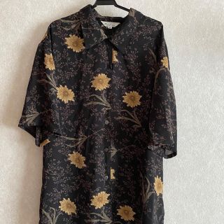 古着　花柄シャツ(シャツ/ブラウス(半袖/袖なし))