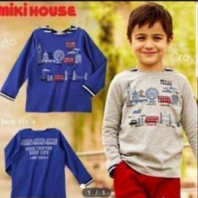 mikihouse(ミキハウス)のミキハウス　新品長袖Tシャツ90 キッズ/ベビー/マタニティのキッズ服男の子用(90cm~)(Tシャツ/カットソー)の商品写真