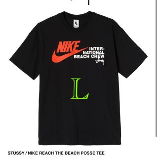 ステューシー(STUSSY)のStussy NIKE TEE BLACK / L(Tシャツ/カットソー(半袖/袖なし))