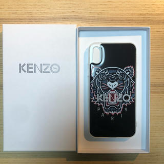 ケンゾー(KENZO)のKENZO ブラック タイガー ヘッド iPhone X/XS ケース(iPhoneケース)