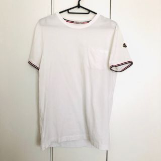 モンクレール(MONCLER)のモンクレール　MONCLER  Ｔシャツ ホワイト　メンズＳ　正規品　(Tシャツ/カットソー(半袖/袖なし))