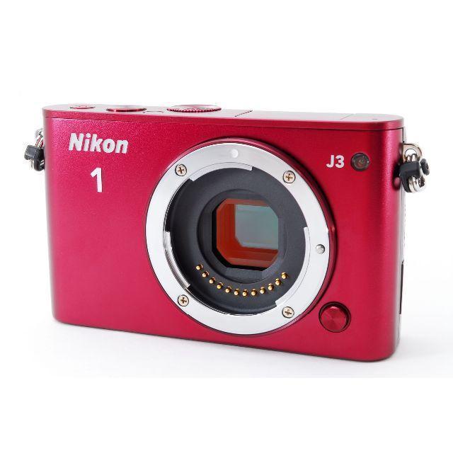 ★オススメ★ニコン NIKON 1 J3 ボディ レッドストラップ