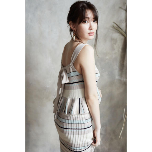 【最終値下げ】Multi Stripe Back Ribbon Dress 1