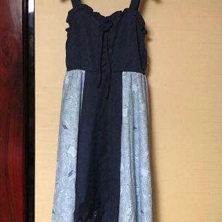 アクシーズファム(axes femme)のアクシーズファム 美女と野獣コラボ ジャンスカ(インディゴ-Ｍ) (ロングワンピース/マキシワンピース)