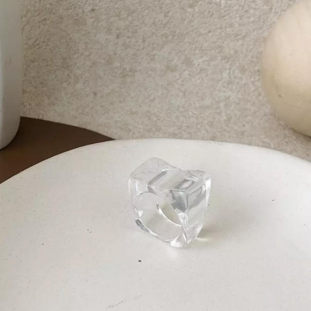 Kastane(カスタネ)のAcrylic irregular Ice cube ring ♡ 韓国 レディースのアクセサリー(リング(指輪))の商品写真