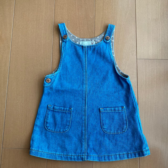 ZARA KIDS(ザラキッズ)のZARA   デニムジャンパースカート　85サイズ キッズ/ベビー/マタニティのベビー服(~85cm)(ワンピース)の商品写真