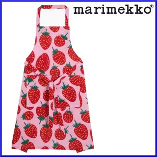 マリメッコ(marimekko)の【No.9様専用】マリメッコ/ Pieni Mansikka エプロン イチゴ(収納/キッチン雑貨)