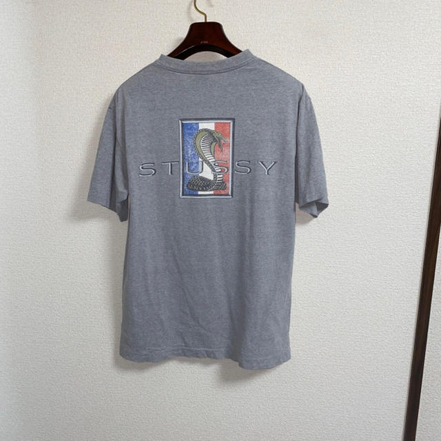 STUSSY(ステューシー)のOLD STUSSY 90's 白タグ コブラTシャツ sizeL アメリカ製 メンズのトップス(Tシャツ/カットソー(半袖/袖なし))の商品写真