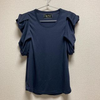 ミスティック(mystic)のOmekashi 袖バルーンTシャツ チャコールグレー(Tシャツ(半袖/袖なし))