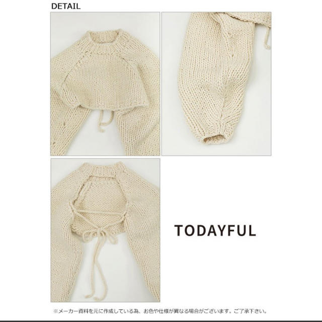 TODAYFUL(トゥデイフル)のTODAYFUL Lowgauge Sleeve Knit ニット レディースのトップス(ニット/セーター)の商品写真