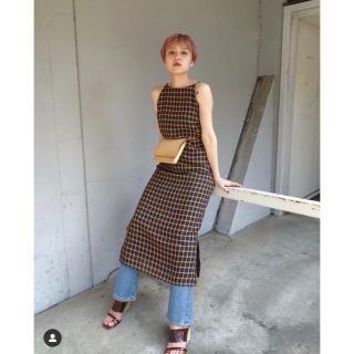 スライ(SLY)のSLY / SHEER CHECK HALTER OP(ロングワンピース/マキシワンピース)