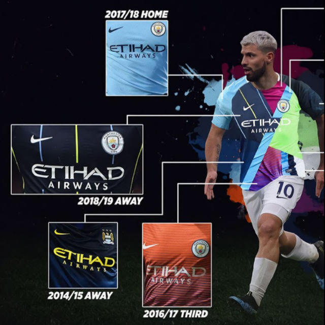 \u003c限定品\u003e NIKE Manchester City マッシュアップユニフォーム