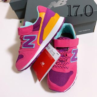 ニューバランス(New Balance)の17.0 新品 ニューバランス スニーカー 996 マゼンダ パープル キッズ(スニーカー)