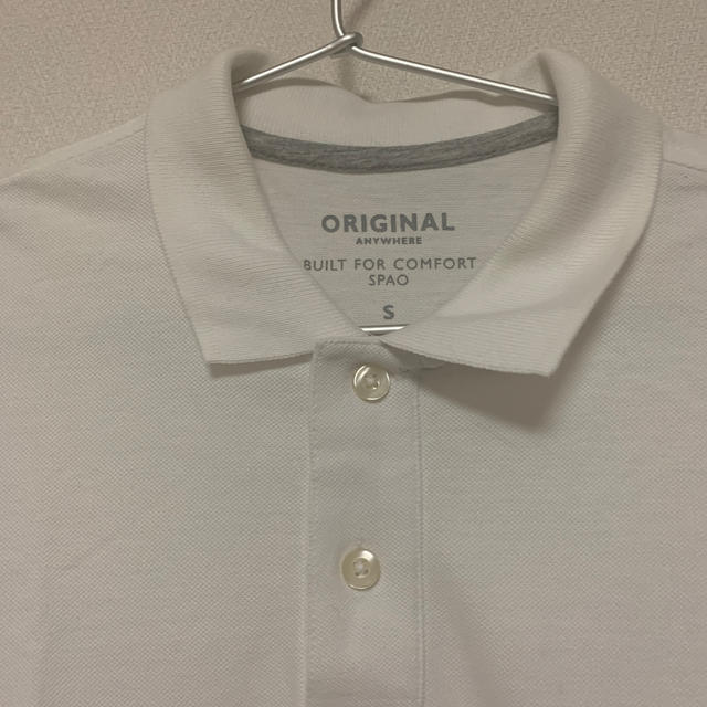 ポロシャツ　メンズ　レディース　白　無地 メンズのトップス(ポロシャツ)の商品写真