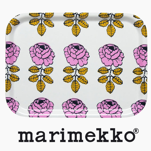 marimekko(マリメッコ)のレア品！marimekko マリメッコ/ Vihkiruusu トレイ インテリア/住まい/日用品のキッチン/食器(収納/キッチン雑貨)の商品写真