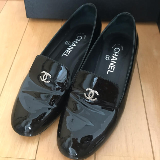 ローファー/革靴シャネル CHANEL パール オペラシューズ 35.5