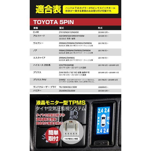 ハイエース　アルファード　ノア　ハリアー　CH-R　TPMS　空気圧監視システム 自動車/バイクの自動車(車種別パーツ)の商品写真