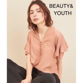 ビューティアンドユースユナイテッドアローズ(BEAUTY&YOUTH UNITED ARROWS)のユナイテッドアローズ ラッフルスリーブ スキッパーブラウス 半袖 トップス(シャツ/ブラウス(半袖/袖なし))