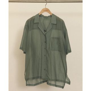 トゥデイフル(TODAYFUL)の【新品】TODAYFUL シルクボーイフレンドシャツ※ぴぬさん専用(シャツ/ブラウス(半袖/袖なし))