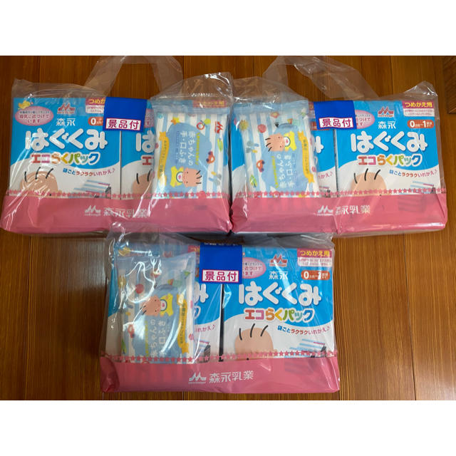 森永　はぐくみ　エコらくパック　粉ミルク　つめかえ用　800g×6箱セット