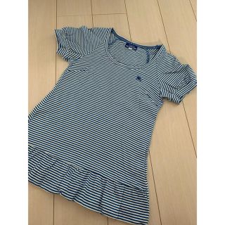 バーバリーブルーレーベル(BURBERRY BLUE LABEL)のバーバリー　パフスリーブフリルトップス(Tシャツ(半袖/袖なし))