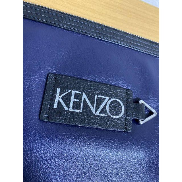 KENZO(ケンゾー)の●定価40700●新品同様●KENZO クラッチバッグ ポーチ 高田賢三　レザー メンズのバッグ(セカンドバッグ/クラッチバッグ)の商品写真