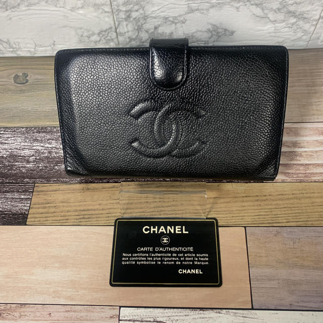 CHANEL(シャネル)のCHANEL シャネル　ココマーク　キャビアスキン　長財布 レディースのファッション小物(財布)の商品写真