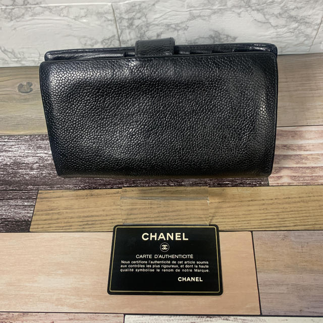 CHANEL(シャネル)のCHANEL シャネル　ココマーク　キャビアスキン　長財布 レディースのファッション小物(財布)の商品写真