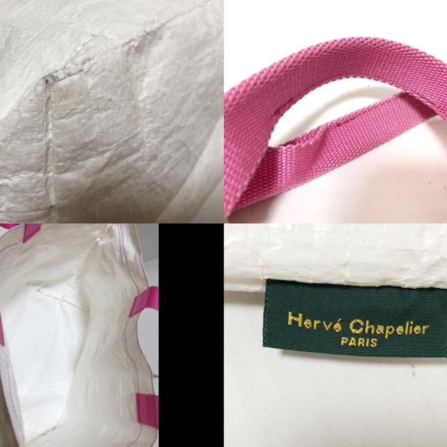 Herve Chapelier(エルベシャプリエ)のエルベシャプリエ ハンドバッグ 白×ピンク レディースのバッグ(ハンドバッグ)の商品写真