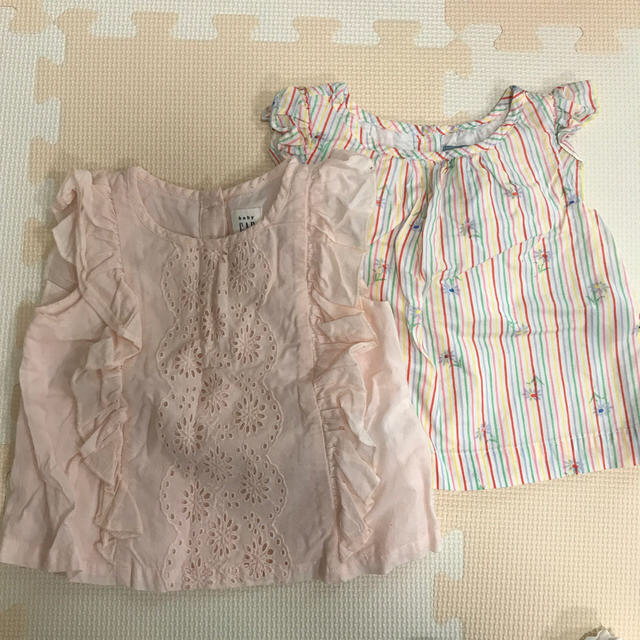 babyGAP(ベビーギャップ)の女の子　ノースリーブシャツ&かぼちゃ パンツセット キッズ/ベビー/マタニティのベビー服(~85cm)(シャツ/カットソー)の商品写真