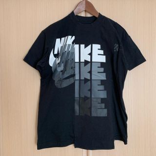 サカイ(sacai)のXS nike sacai Tシャツ ナイキ サカイ 黒　2 再構築(Tシャツ/カットソー(半袖/袖なし))