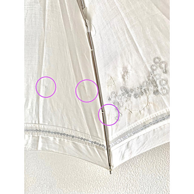 ANTEPRIMA(アンテプリマ)のビジュー付き オフホワイト 日傘　 レディースのファッション小物(傘)の商品写真