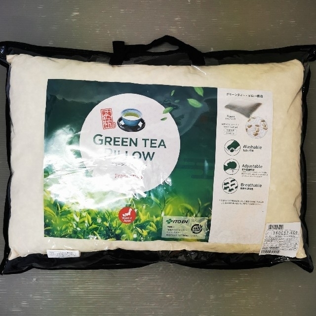 フランスベッド(フランスベッド)の新品フランスベッド　GREEN TEA PILLOW 安眠枕 インテリア/住まい/日用品の寝具(枕)の商品写真