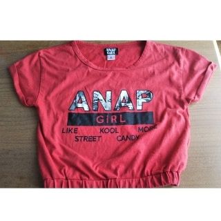 アナップキッズ(ANAP Kids)のANAP GIRL  赤のTシャツ Sサイズ(Tシャツ/カットソー)