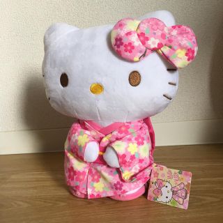 ハローキティ(ハローキティ)のハローキティ　和桜　ぬいぐるみ　Lサイズ(キャラクターグッズ)