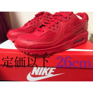 ナイキ(NIKE)の【定価以下】NIKE AIRMAX90 レッド(スニーカー)